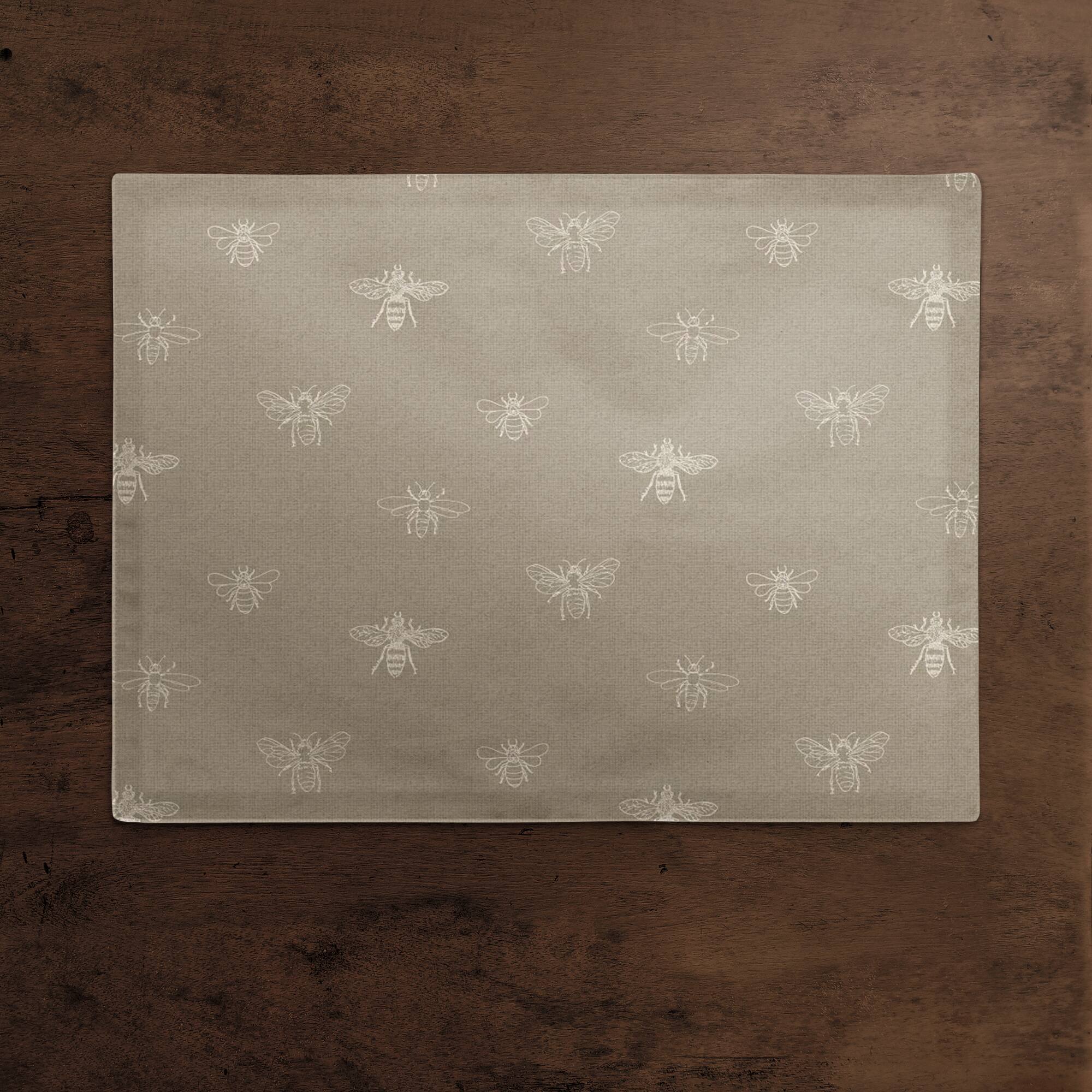 Delicate Bee Pattern Cotton Twill Placemat